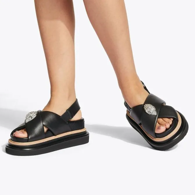 Kurt Geiger Sandals Orson Cross Strap Sandal Black 8211 Women