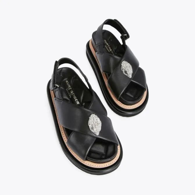 Kurt Geiger Sandals Orson Cross Strap Sandal Black 8211 Women