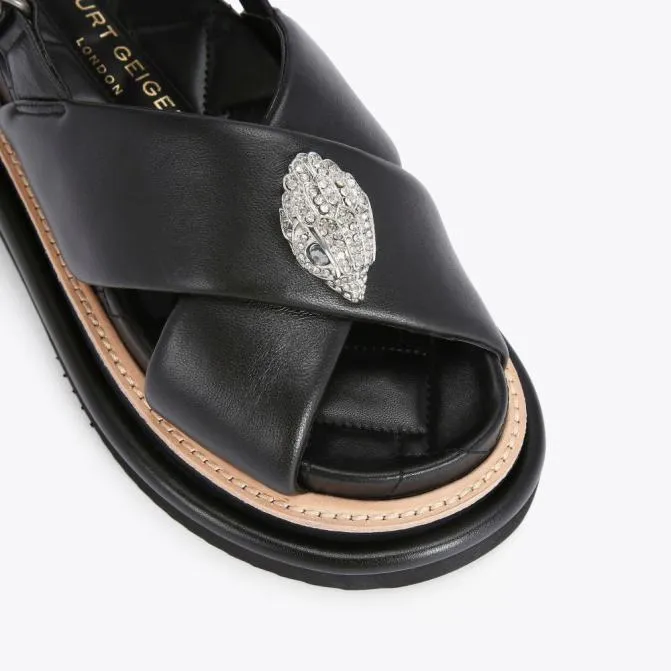 Kurt Geiger Sandals Orson Cross Strap Sandal Black 8211 Women