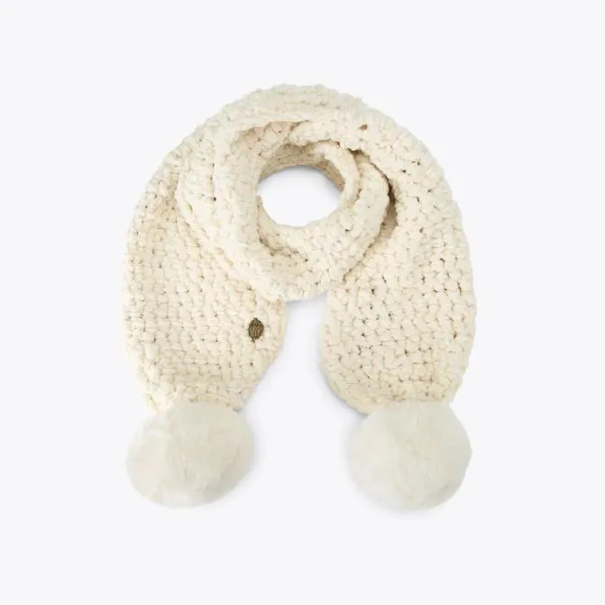 Kurt Geiger Scarves and Gloves Chunky Chenille Scarf Bone 8211 Women