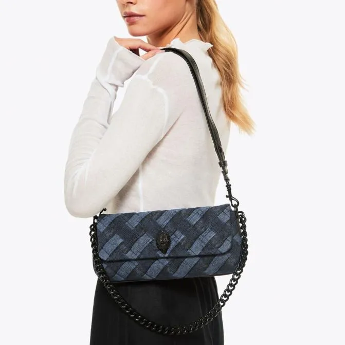 Kurt Geiger Shoulder Bags Small Long Kensington Bag Blue Dark 8211 Women