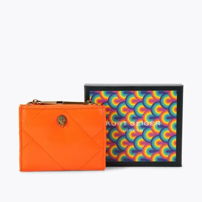 Kurt Geiger Wallets and Purses Mini Puff Leather Purse Orange 8211 Women