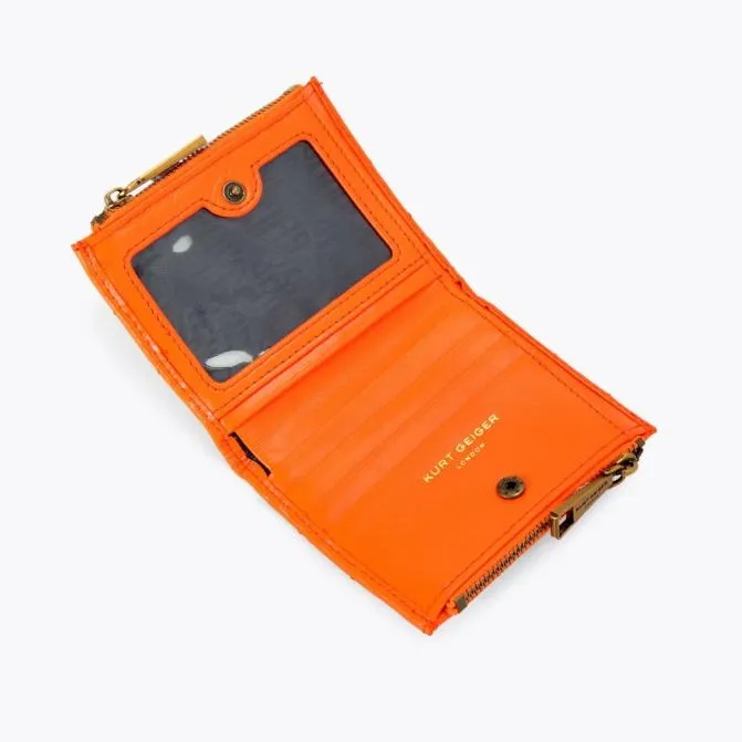 Kurt Geiger Wallets and Purses Mini Puff Leather Purse Orange 8211 Women