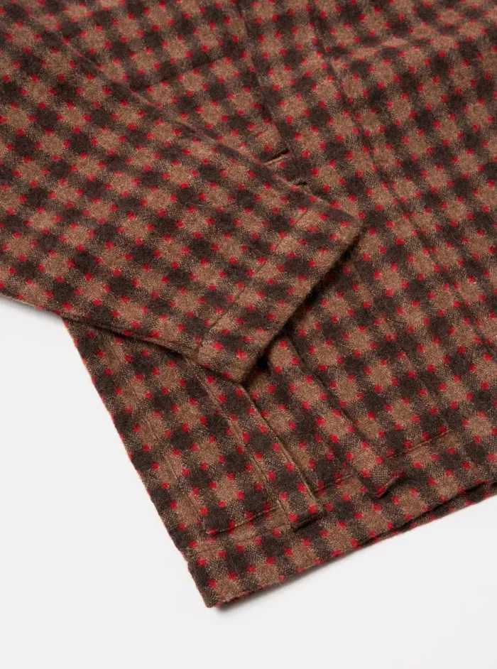 Kyoto Work Jacket In Brown Wool Alpaca Mix Men Universal Works Overshirts