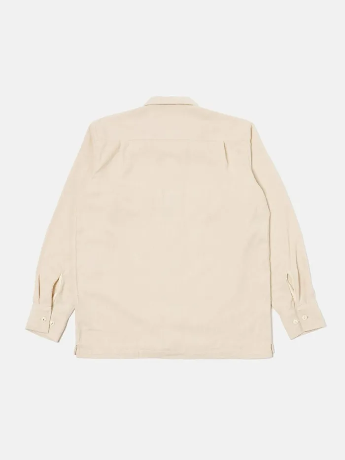 LS Utility Shirt In Ecru Alaska Cotton Men Universal Works Overshirts