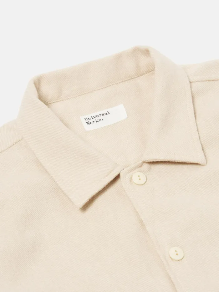 LS Utility Shirt In Ecru Alaska Cotton Men Universal Works Overshirts