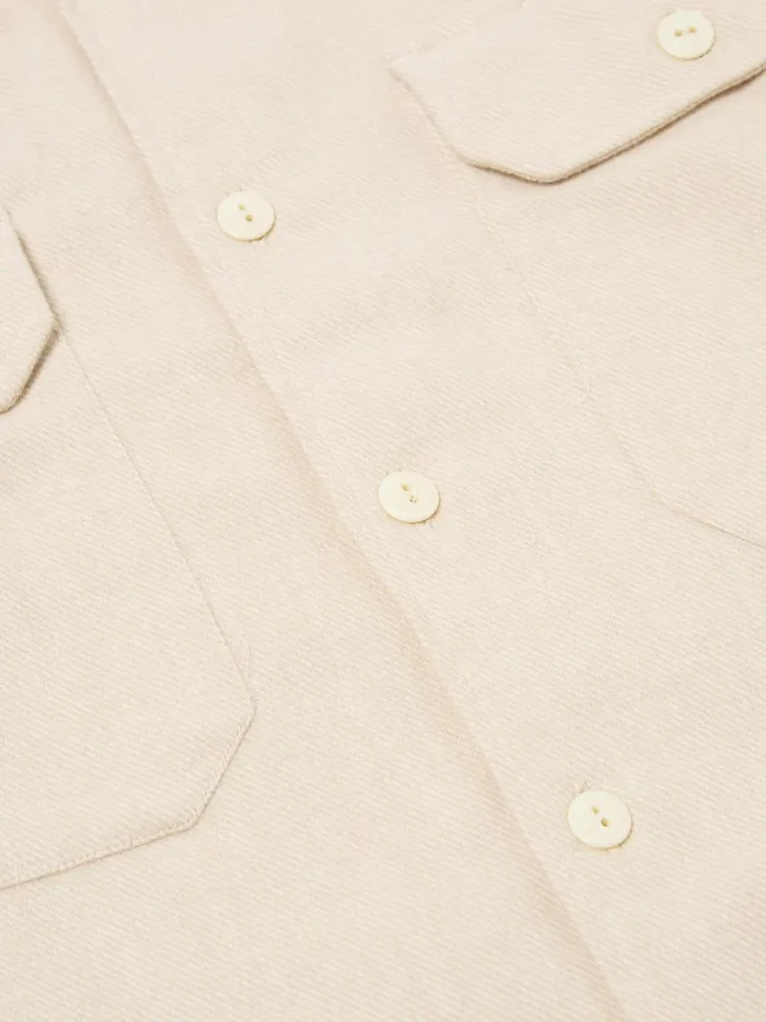 LS Utility Shirt In Ecru Alaska Cotton Men Universal Works Overshirts