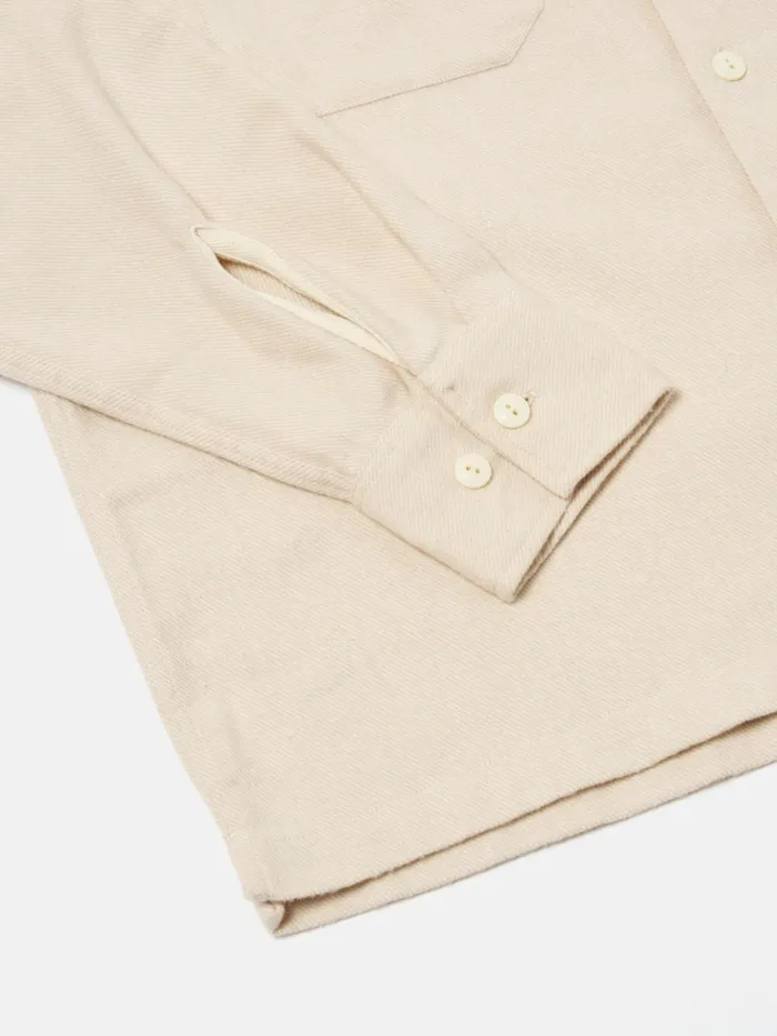 LS Utility Shirt In Ecru Alaska Cotton Men Universal Works Overshirts