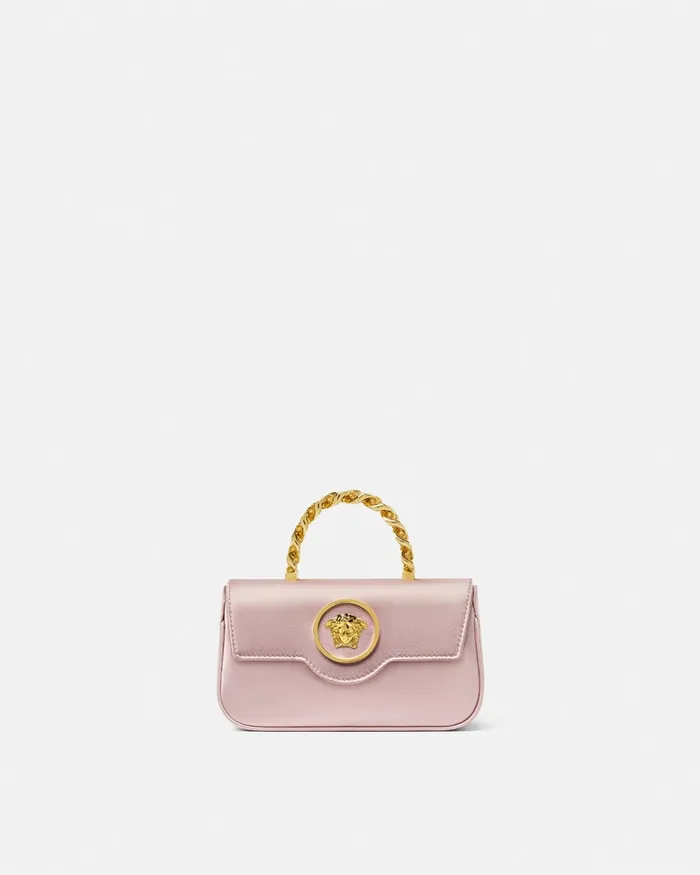 La Medusa Women Versace La Medusa Satin Mini Bag Light Pink