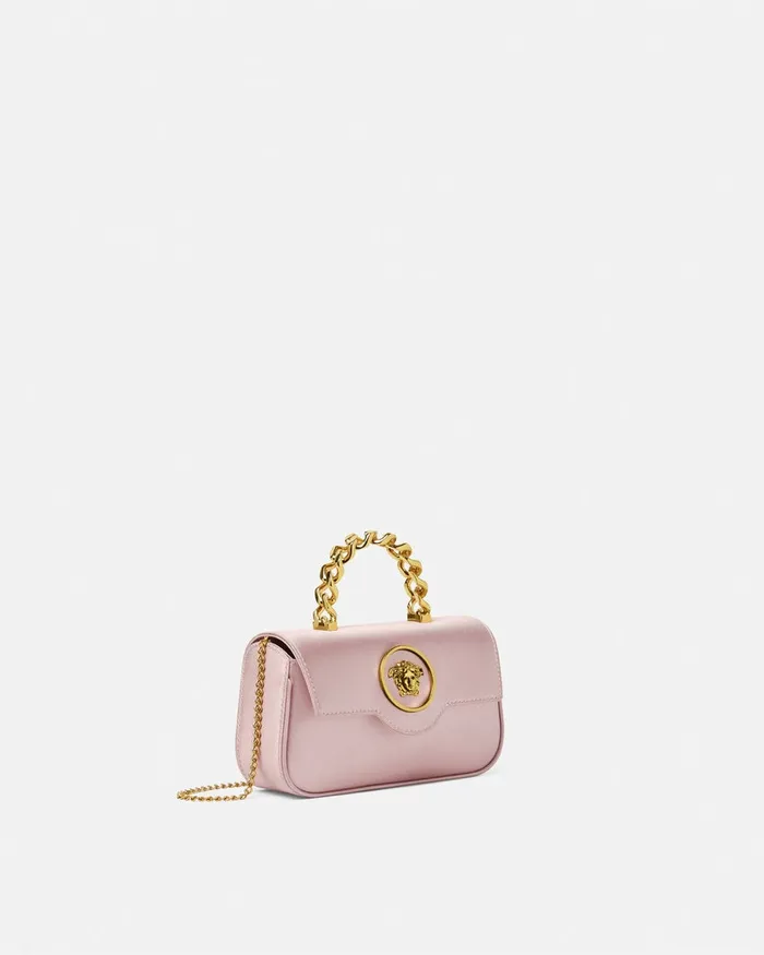 La Medusa Women Versace La Medusa Satin Mini Bag Light Pink
