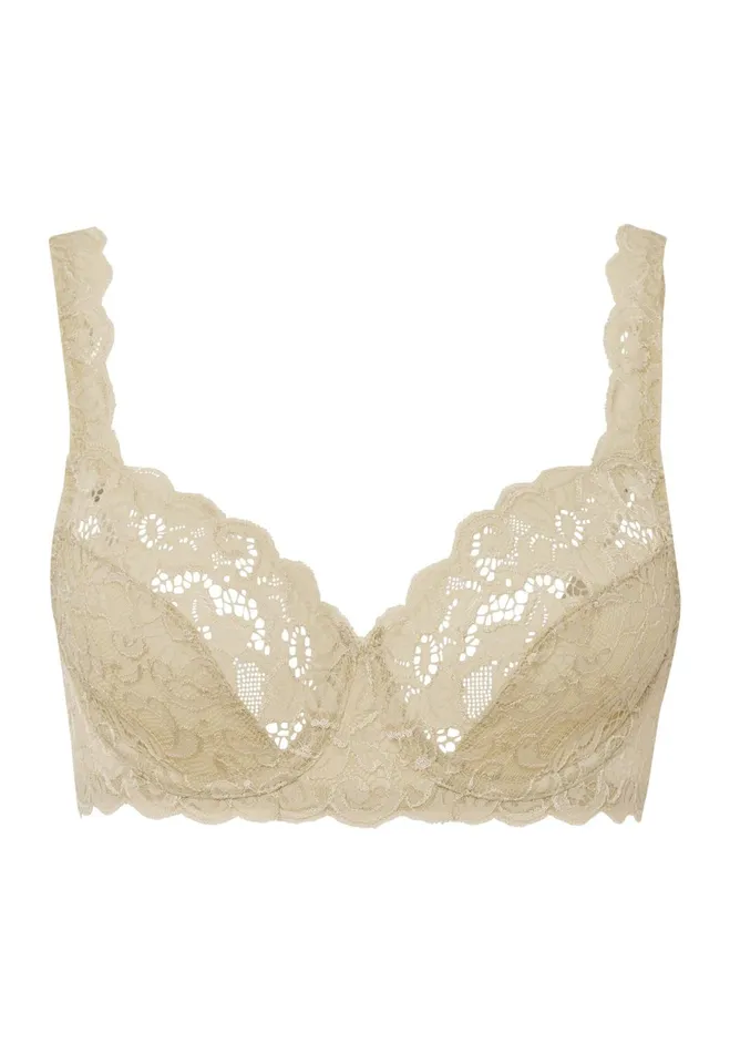 Lace Underwire Bra Moss Green Women HANRO Underwire Bras