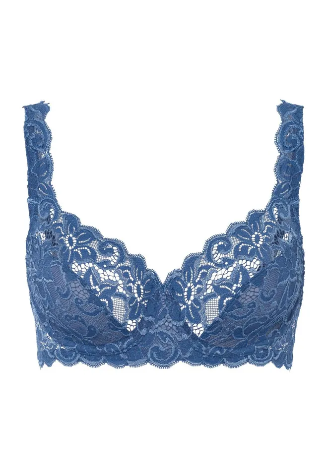 Lace Underwire Bra True Navy Women HANRO Underwire Bras