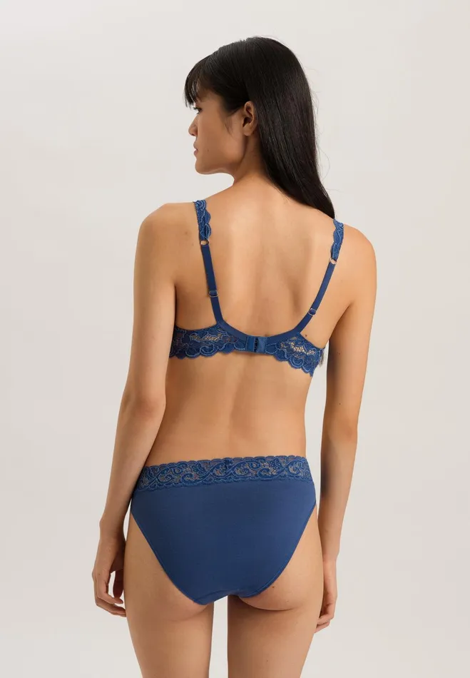 Lace Underwire Bra True Navy Women HANRO Underwire Bras