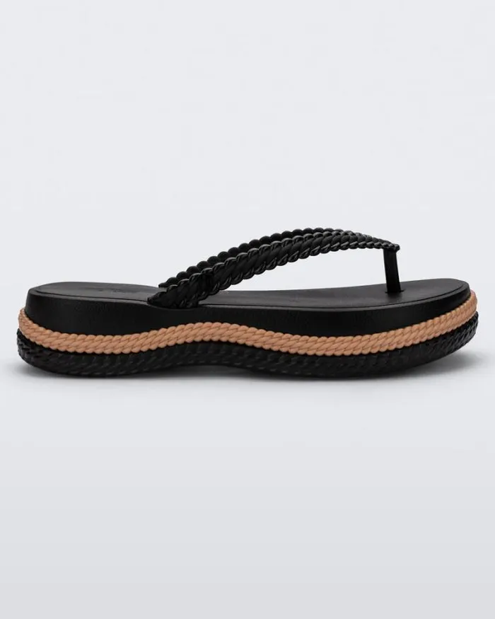 Leblon Blackbeige Women Melissa Flip Flops