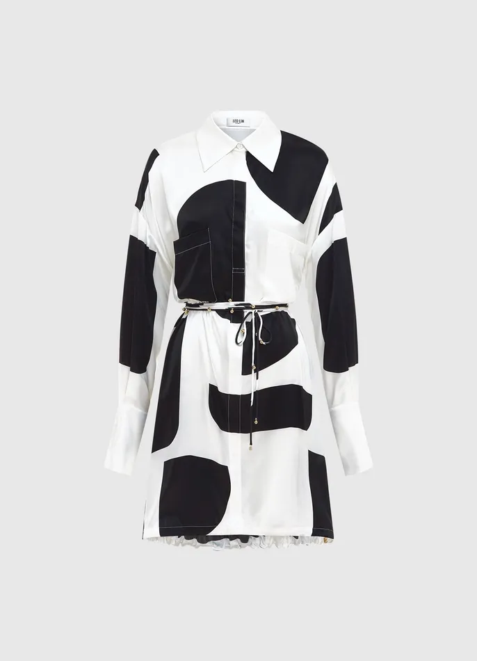 LEO LIN Dresses and Jumpsuits Women Elysia Shirt Mini Dress 8211 Geo Print