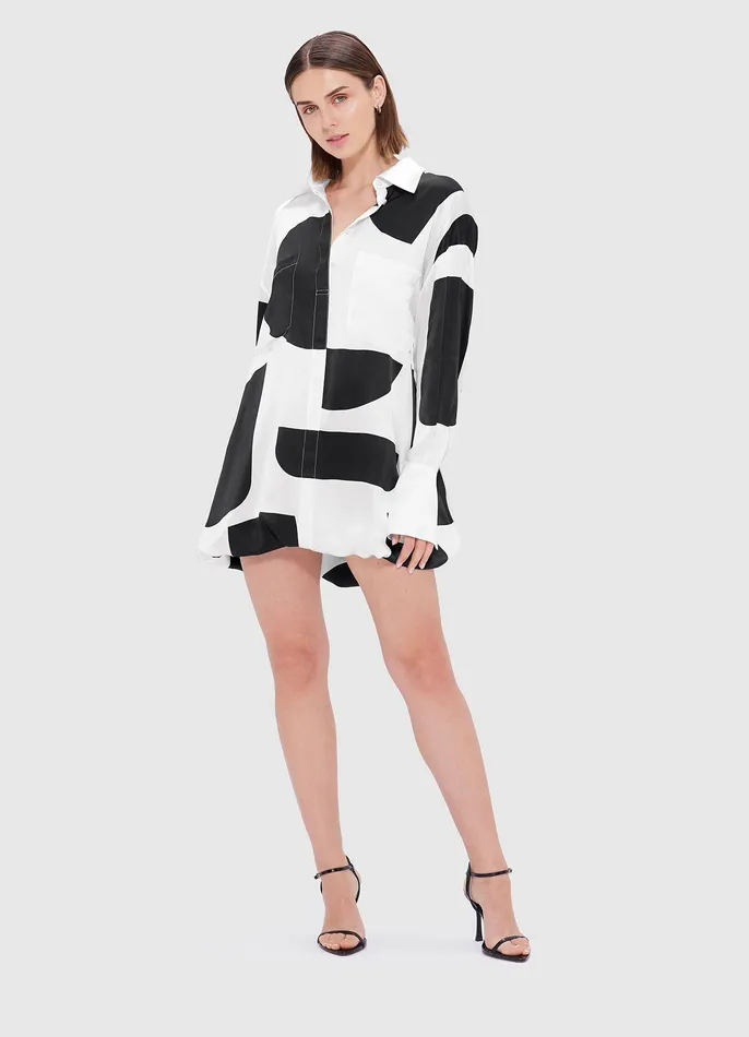LEO LIN Dresses and Jumpsuits Women Elysia Shirt Mini Dress 8211 Geo Print