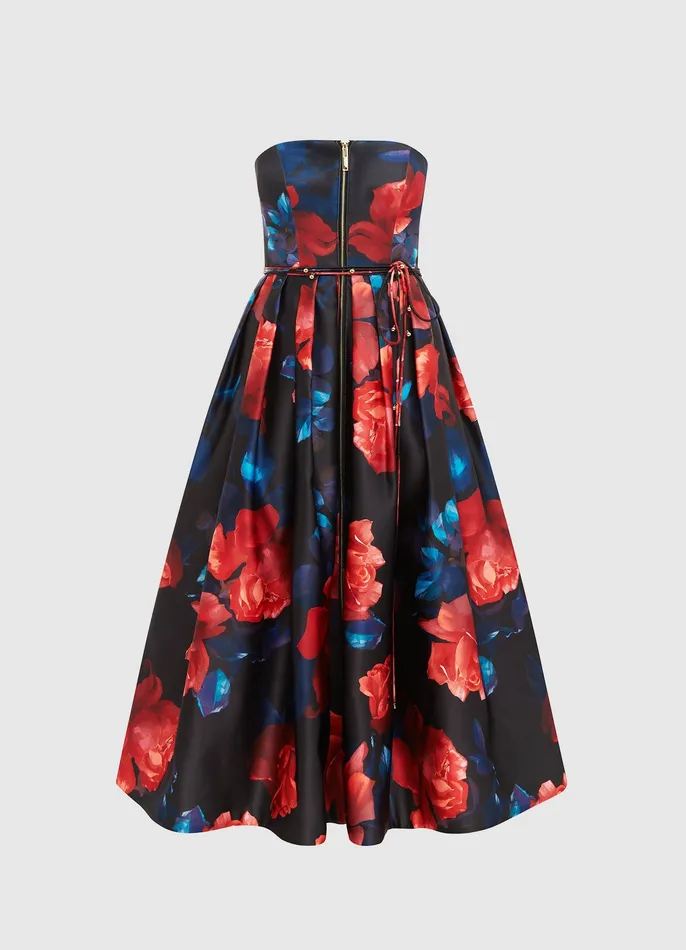 LEO LIN Dresses and Jumpsuits Women Norine Bustier Midi Dress 8211 Rose Print