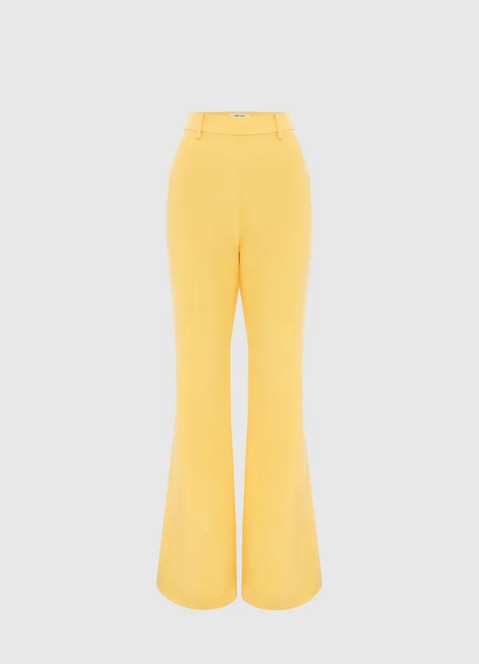 LEO LIN Pants Women Daria Split Pants 8211 Canary