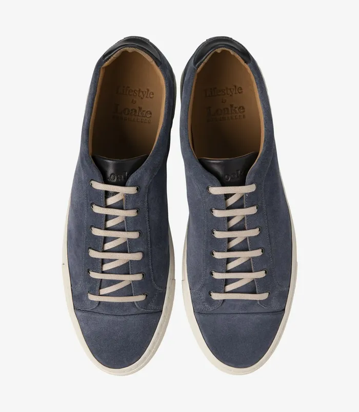 Loake Trainers and Sneakers Men Dash Light Blue Suede Loake Trainers and Sneakers Men Dash Light Blue Suede