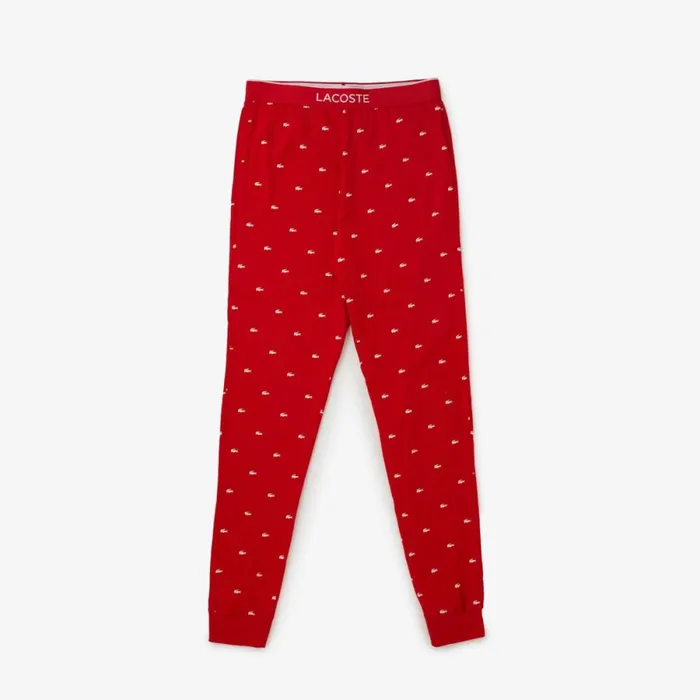 Loungewear and Pajamas Men Lacoste Men039s Jersey Pajama Pants Red White 564