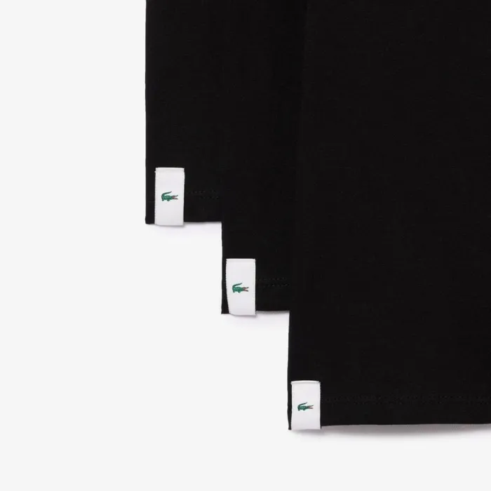Loungewear and Pajamas Men Lacoste Mens VNeck Cotton Lounge TShirt 3Pack Black 031