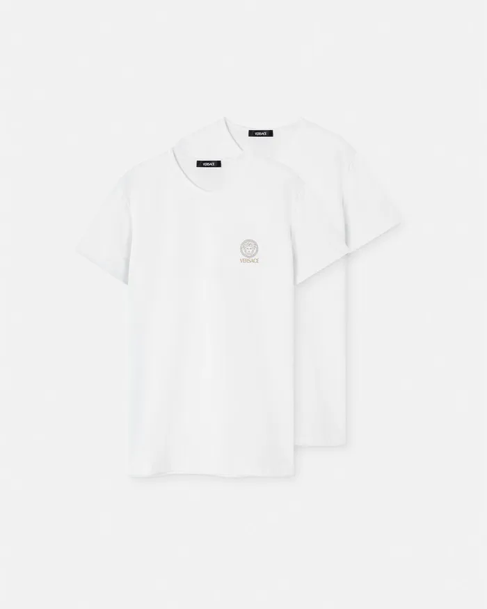 Loungewear and Pajamas Men Versace Medusa Undershirt 2Pack White