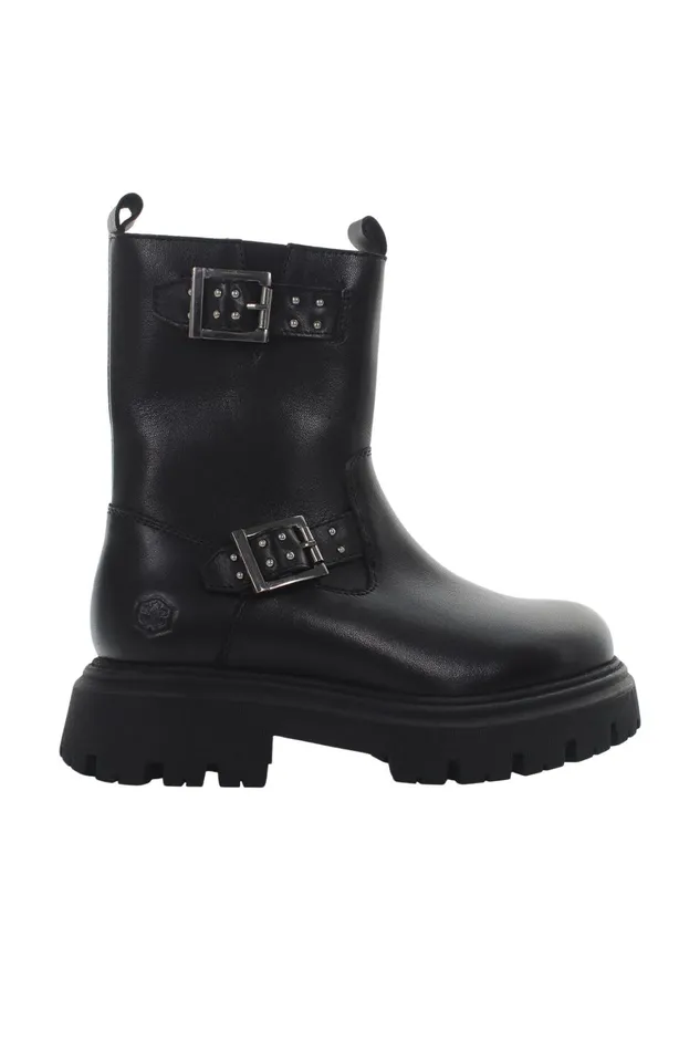 Lumberjack Shoes Girls BIKER BOOT WITH BUCKLES BLACK Girl 776 Black
