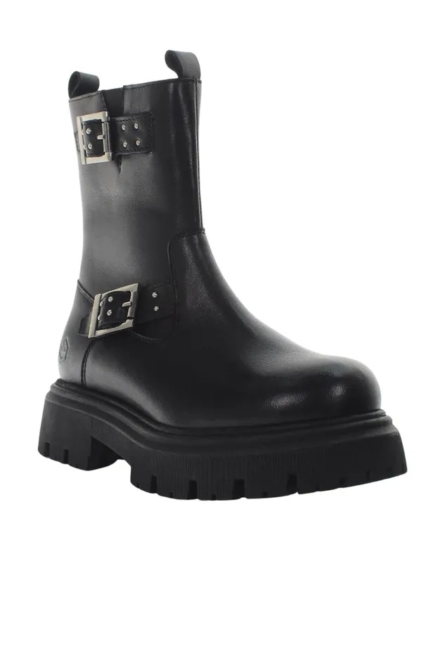 Lumberjack Shoes Girls BIKER BOOT WITH BUCKLES BLACK Girl 776 Black