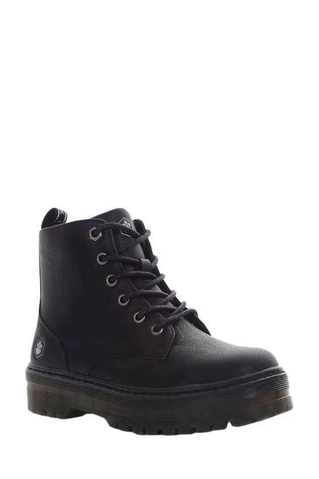 Lumberjack Shoes Girls KOMBAT BOOT BLACK Girl Comfort Shoes Black