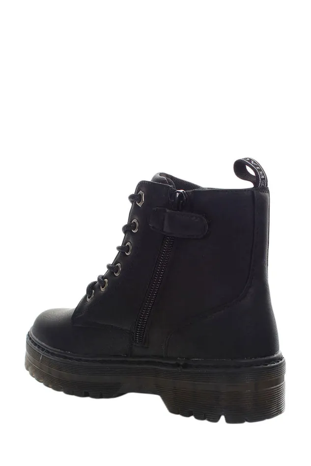 Lumberjack Shoes Girls KOMBAT BOOT BLACK Girl Comfort Shoes Black