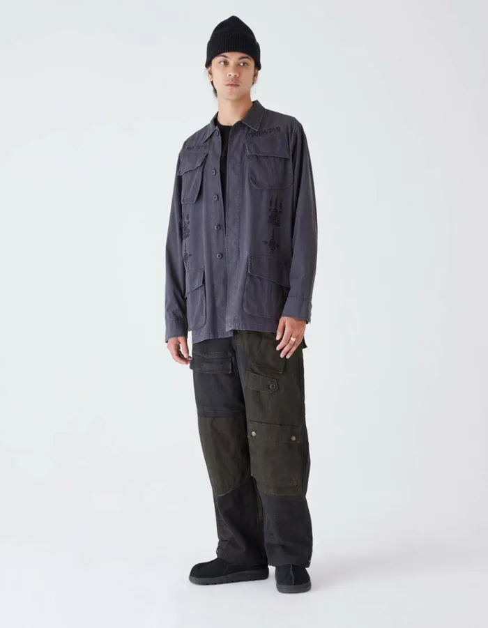 Maharishi Cargo Pants 4277 Upcycled M65 Loose Cargo Pants Black OD 8211 Men