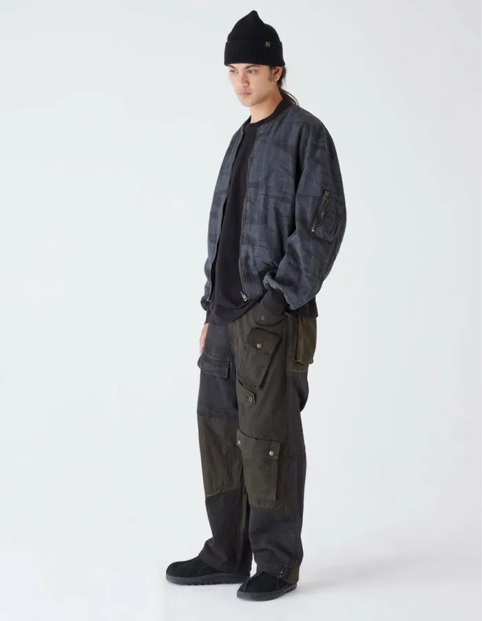 Maharishi Cargo Pants 4277 Upcycled M65 Loose Cargo Pants Black OD 8211 Men
