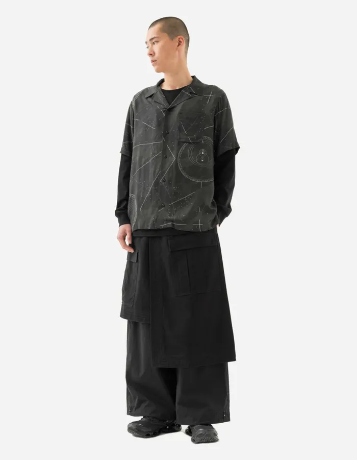 Maharishi Hakama Pants 6027 Asym Hakama Cargo Track Pants Black 8211 Men