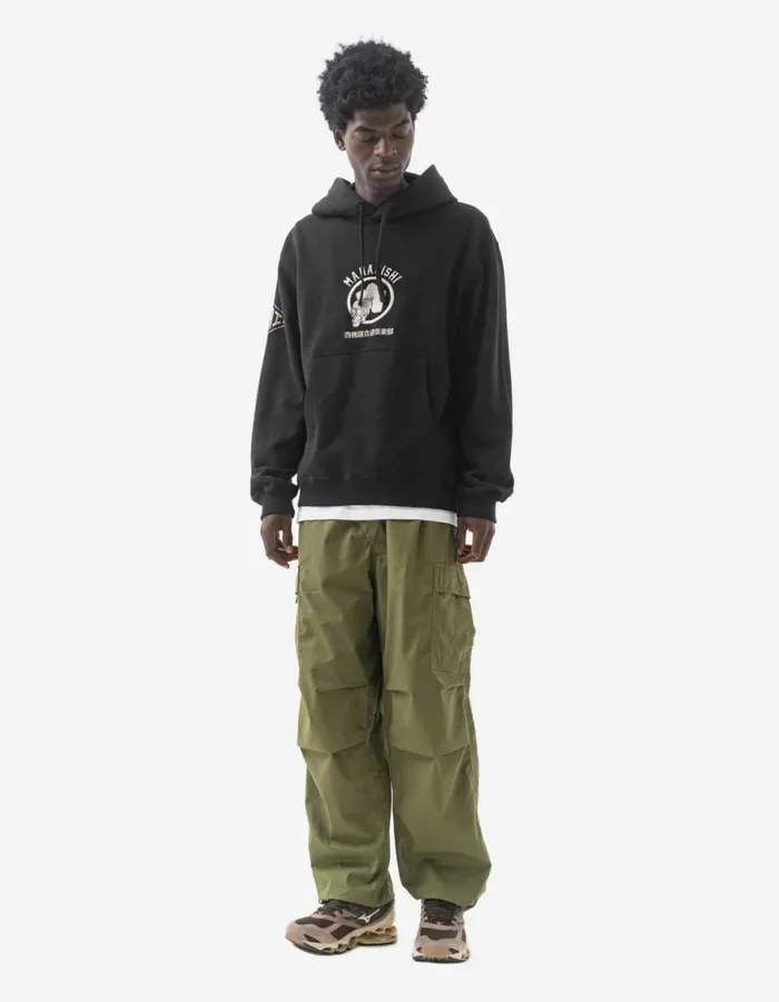 Maharishi Hooded Sweats 1102 Kamon Hooded Sweat Black 8211 Men