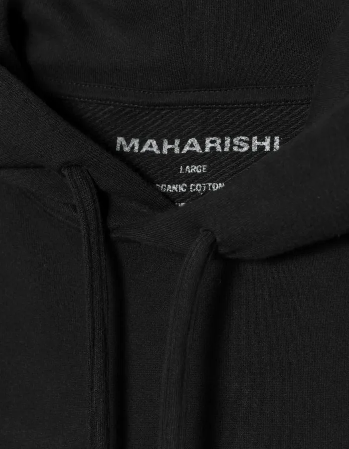 Maharishi Hooded Sweats 1102 Kamon Hooded Sweat Black 8211 Men