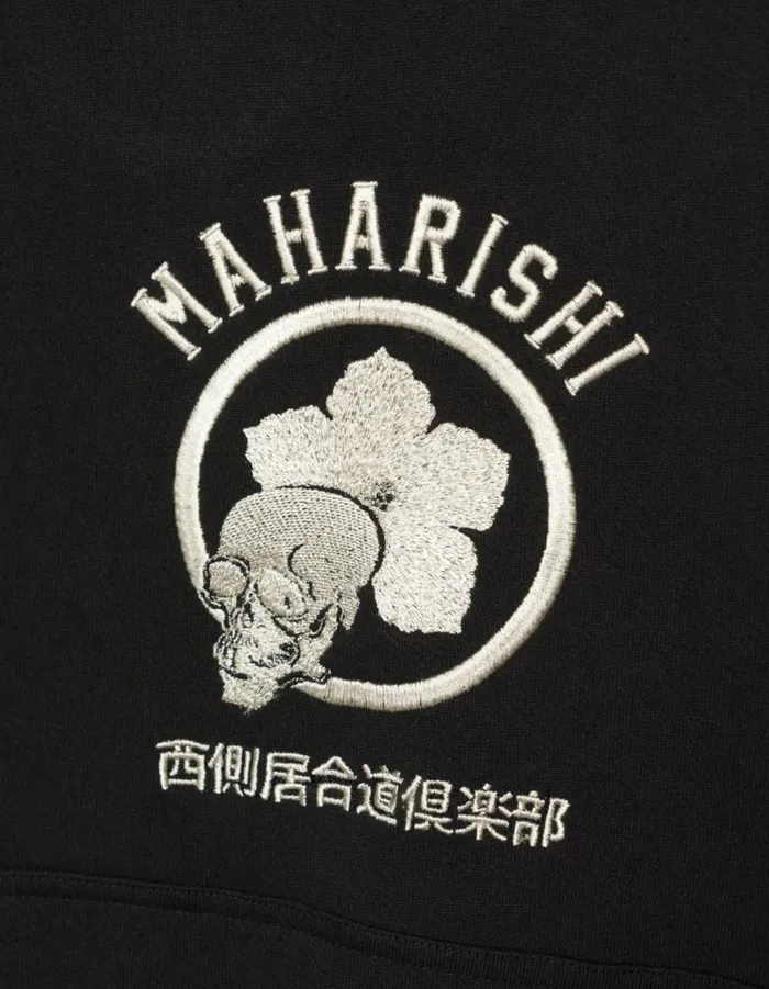Maharishi Hooded Sweats 1102 Kamon Hooded Sweat Black 8211 Men