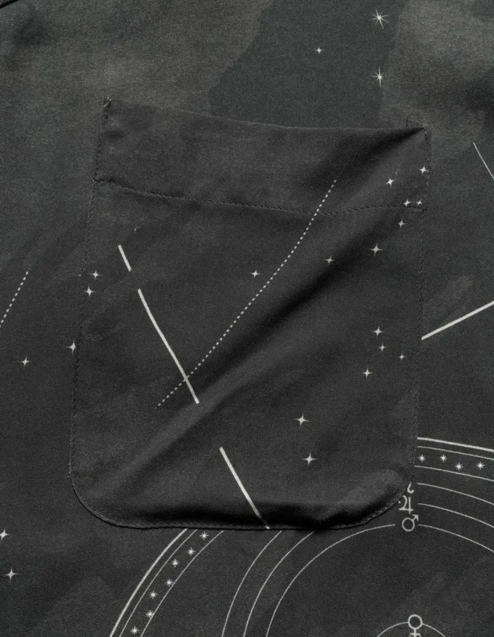Maharishi Short Sleeve Shirts 1455 Celeste Camp Collar Shirt Black 8211 Men