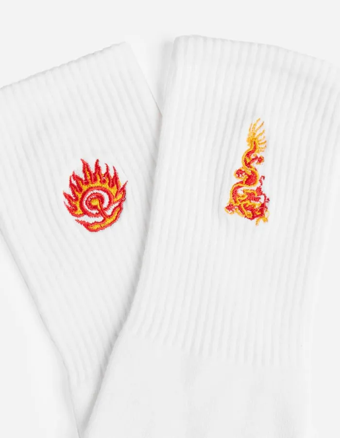 Maharishi Socks 1263 Micro Dragon Tabi Sock 3 Pack WhiteWhiteWhite 8211 Men