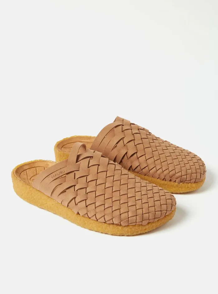 Malibu Colony Classic Sandal In WalnutTan Vegan LeatherCrepe Men Universal Works Footwear