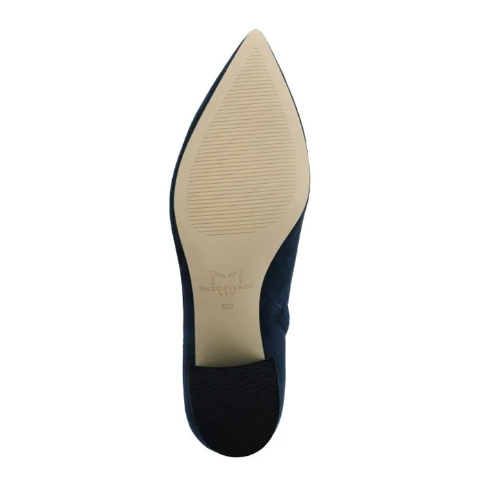 Marc Fisher Boots and Booties Women Jarli Pointy Ankle Bootie Navy Suede