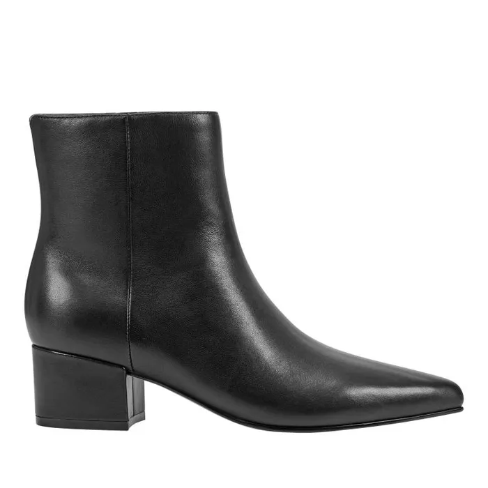Marc Fisher Boots and Booties Women Leonna Ankle Bootie Black Leather