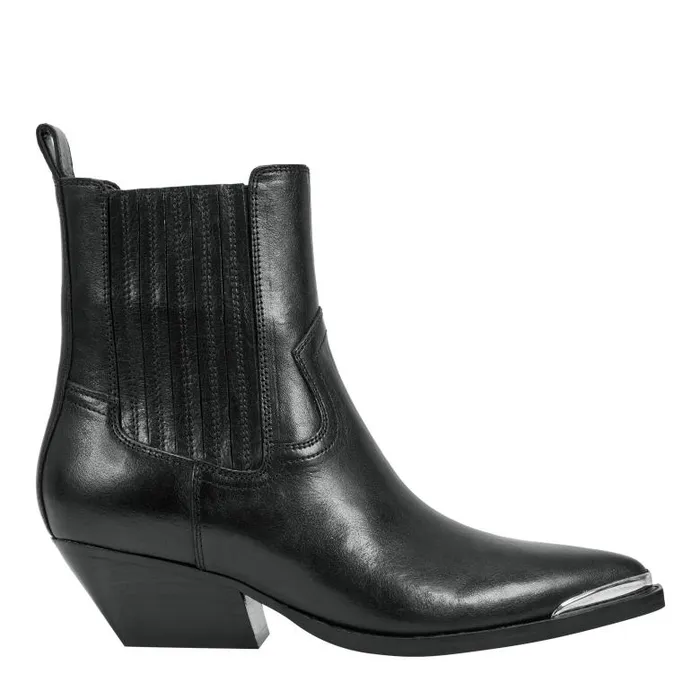Marc Fisher Boots and Booties Women Pryce Western Bootie Black Leather