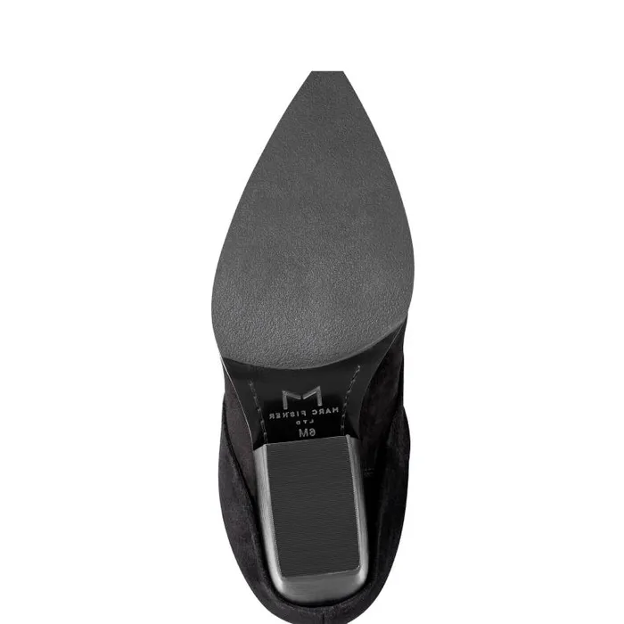 Marc Fisher Boots Women Calysta Block Heel Pointy Toe Boot Black