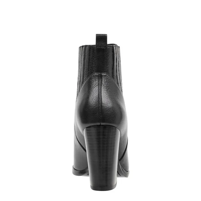 Marc Fisher Casual Boots Women Alva Pointy Toe Bootie Black Leather
