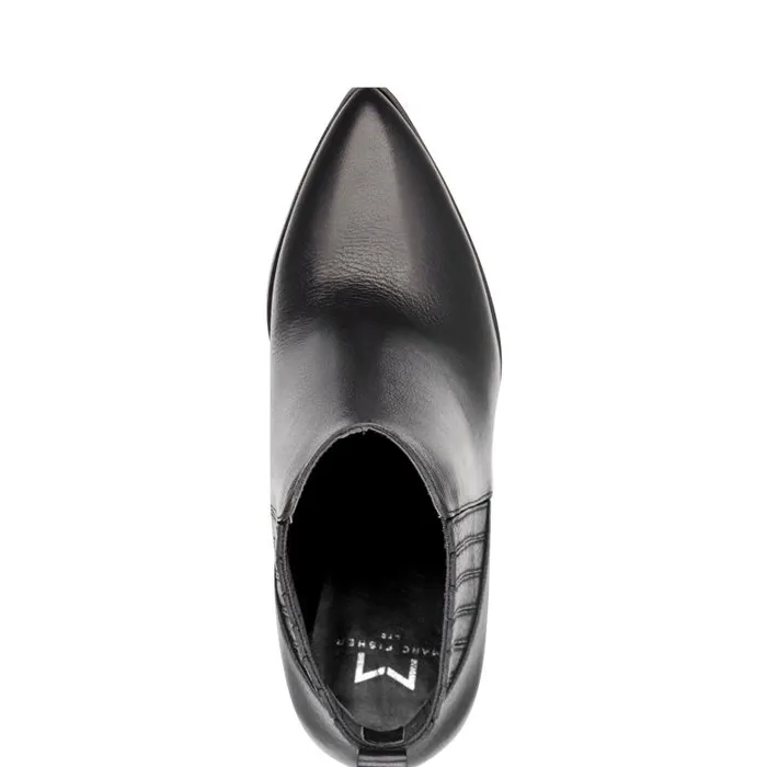 Marc Fisher Casual Boots Women Alva Pointy Toe Bootie Black Leather