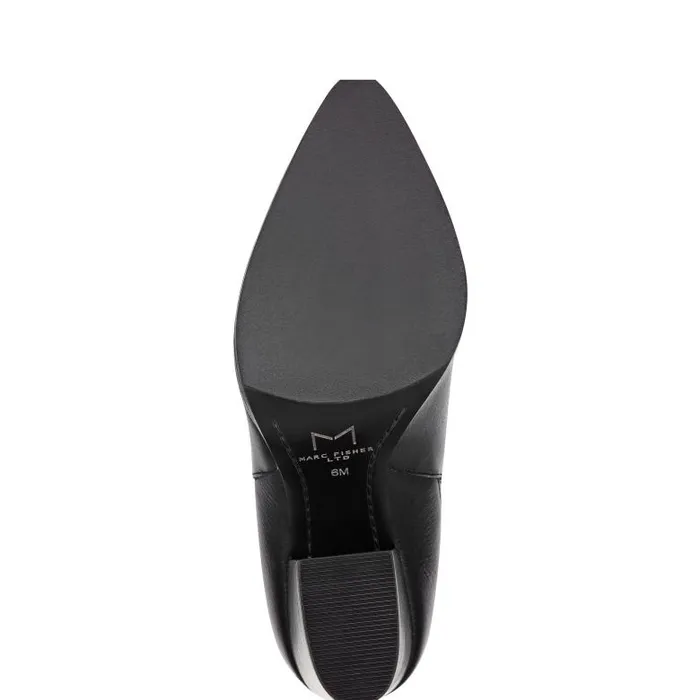 Marc Fisher Casual Boots Women Alva Pointy Toe Bootie Black Leather