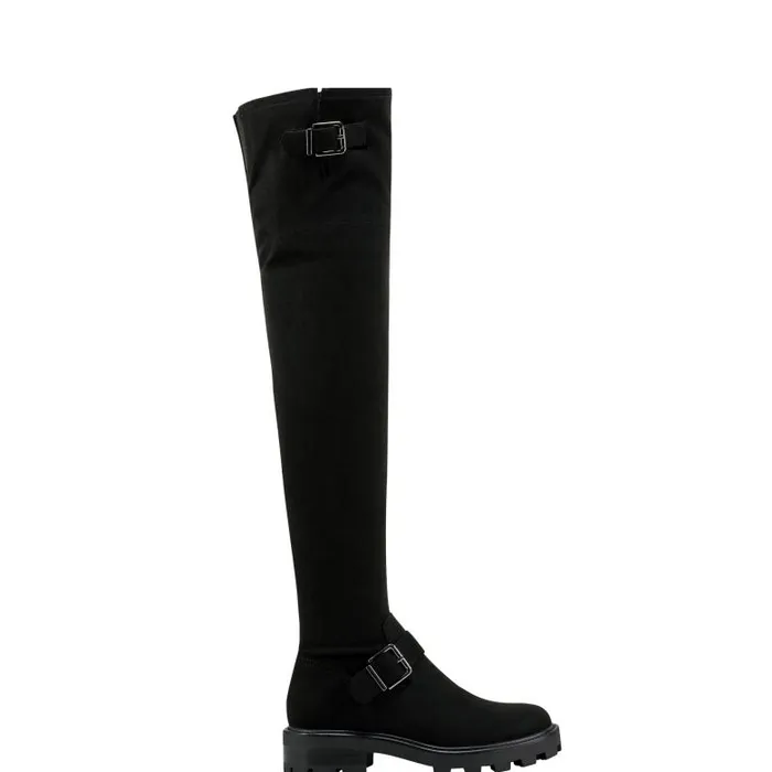 Marc Fisher Casual Boots Women Ganven Lug Sole Over The Knee Boot Black