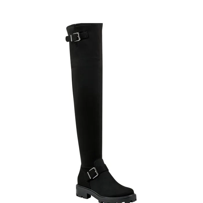 Marc Fisher Casual Boots Women Ganven Lug Sole Over The Knee Boot Black