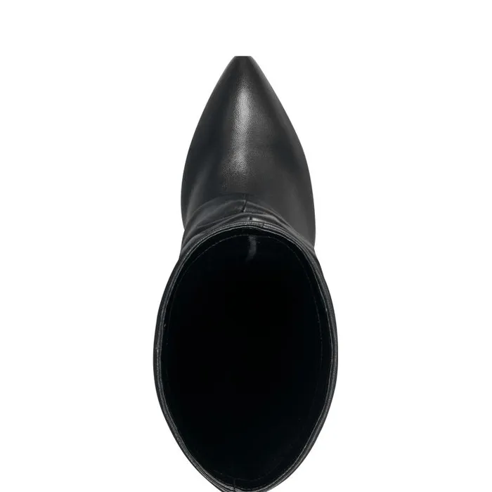 Marc Fisher Dress Boots Women Lalita Foldover Dress Boot Black Leather