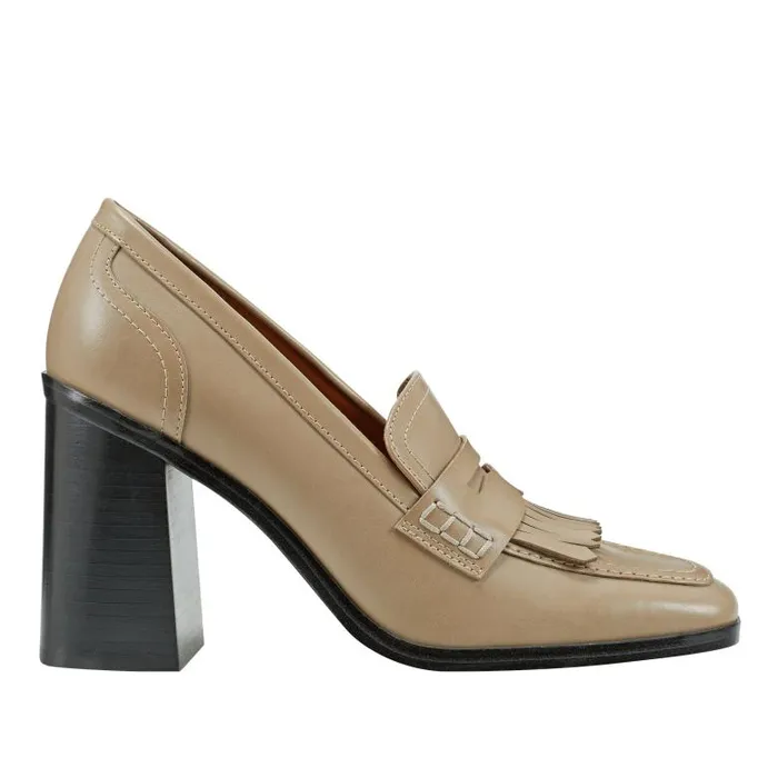 Marc Fisher Heels and Pumps Women Hamish Block Heel Loafer Taupe